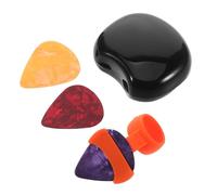 VINTORKY 1ensembles Supports pour Médiators Silicone Protège-Doigts Et Pouce Adaptés pour Guitare Acoustique Et Électrique Aide à Maîtriser Les Techniques De Grattage Maintient La Stabilité