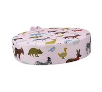 VINTORKY 1Pièce Coussin de Siège Réhausseur Portable pour Garçon Fille Motif Animal Antidérapant et Ajustable pour Chaise Haute Confort Optimal Mousse Haute Densité pour Repas et Voyage