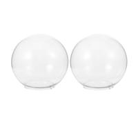 VINTORKY 2 Pièces Abat-jour Verre Transparent Sphère Couvercle Boule Clair pour Suspension et Plafonnier Ouverture Compatible Lampes Vintage et Modernes