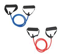 VINTORKY 2 Pièces Bande de Résistance en Latex avec Poignée pour Exercices de Yoga et Stretching, Corde Élastique Portable et Confortable pour Musculation en Plein Air