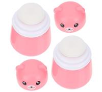 VINTORKY 2 pièces Boîte à Poudre Compacte avec Houppettes Cartoon Ours Étui Portable pour Garçon Fille Accessoires de Voyage Compatible et Poudre Soin Doux et Pratique