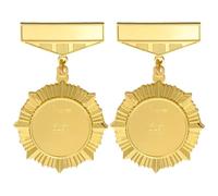 VINTORKY 2 Pièces Broche Rétro en Alliage de Zinc Or Surface Embossée 3d et Fermoir Sécurisé pour Accessoires Costume Homme et Événements de Remise de Prix