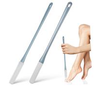 VINTORKY 2 pièces Brosse de Nettoyage des Orteils Silicone Lot Long Manche pour Brosse Ergonomique pour Confort Optimal Conception Unique pour Nettoyage Orteils Matériau Doux et Durable
