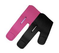 VINTORKY 2 pièces Ceinture Élastique Lift Visage Masque Menton Ajustable pour Lifting et Tonification Musculaire Noir et Rose