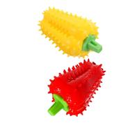 VINTORKY 2 Pièces Interactif pour Chiens de Piment en TPR, Balle Distributrice de Friandises pour Chiots, Nettoyage des Dents et Divertissement Autonome