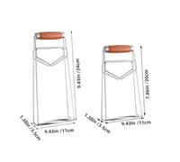 VINTORKY 2 Pièces Kitchen Scald Dish Holder Stainless Steel Tongs With Insulated Wood Handle Folding Clip For Hot Bowls Plates Steamer Air Fryer Pan Lifter