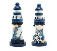 VINTORKY 2 Pièces Modèle de Phare Méditerranéen Décorations de Bureau Style Rétro Ornement Charmant pour Maison Bureau