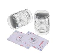 VINTORKY 2 Pièces Silicone Nail Stamper Kit For Manicure Nail Art Soft Jelly Heads With Transparent Steel Plate For Precise French Tip DIY Designs