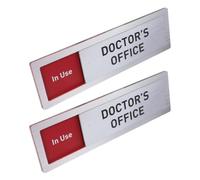 VINTORKY 2 Pièces Sliding Doctor Office Door Sign Acrylic Scratch-resistant In Use Indicator Quiet Operation Occupancy Slider For Clinics And Hospitals