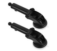 VINTORKY 2 Pièces Support de Téléphone de Voiture, Base 17mm, Noir | Plastique, Rotule 17mm, Angles Réglables, Adhérence Multi-surfaces, pour Tableau de Bord Plat et Bureau