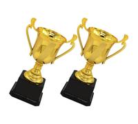VINTORKY 2 Pièces Trophée en Plastique Doré, Petits Trophées de Récompense, Lot, Représentation D’Honneur, Prix de Compétition, pour Étudiants, Compétitions et Baseball Réutilisable