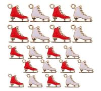 VINTORKY 20 breloques en métal en forme de patins à glace - Mini breloques pour la création de bijoux et la décoration de sacs - Pendentifs pour colliers et bracelets.