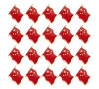 VINTORKY 20 Pièces Épinglette Drapeau National Chinois en Alliage Rouge Léger Motif Étoile à Cinq Branches, Broche Patriotique Élégante pour Célébrations Fête Nationale