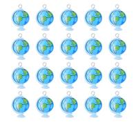 VINTORKY 20 Pièces Pendentifs Globe Terrestre en Résine pour Bijoux, Finition Polie et Légère, Accessoires Élégants pour Collier, Boucles D'oreilles ou Porte-clés Décoratifs