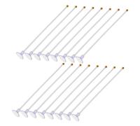VINTORKY 20 pièces Support de Mât de Drapeau à Ventouse Plastique Kit Fixation pour Voiture Facile et Résistant Au Vent