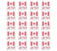 VINTORKY 20 tatouages temporaires drapeau canadien - Autocollants de tatouage pour le visage à transfert d'eau pour la Coupe du monde de football 2026 - Emblèmes nationaux canadiens pour les