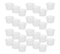 VINTORKY 200 Bouchons de Scellage Ronds en Plastique 28 Dents, 200 Pièces, Bouchons Transparents Souples pour Bouteilles et Pots de Fleurs, Préservent à Long Terme, Décor Élégante Maison