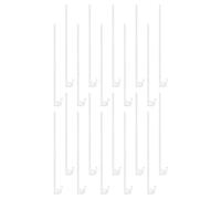 VINTORKY 20pcs Porte-drapeaux pour Vitre de Voiture en Abs Blanc, Support de Mât Télescopique Réglable Prise Sécurisée, pour Événements Sportifs et Défilés