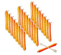 VINTORKY 24pièces Tiges De Permanente Élastiques Pour Coiffure Outils De Mise Boucles Kits De Coiffure Pour Hommes De Rouge Jaune