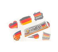 VINTORKY 2feuilles Stickers Temporaires De Visage Sportifs Fausse Élégants Pour Fans De Football Accessoires De Fête
