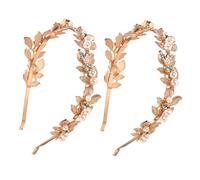 VINTORKY 2pièces Couronne De Mariée Avec Design De Baroques Accessoire De Cheveux Pour Fêtes Et Célébrations