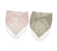 VINTORKY 2pièces Foulard à Fleurs Dentelle Bandeaux à Cheveux Imprimés Floraux Bandanas Pour Femmes Triangle Couleur Aléatoire