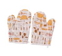 VINTORKY 2pièces Gants De Cuisine Résistants Chaleur Gants Anti-brûlure pour Cuisson Et Utilisation Au - Motifs Aléatoires Confortables Et Flexibles