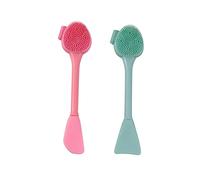 VINTORKY 2pièces Nettoyage Visage Soin Visage Portable Silicone Nettoyant Lot De Brosses Démaquillantes