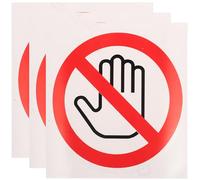 VINTORKY 3pièces Autocollants de Sécurité Interdiction de Toucher Vinyle Adhésif Résistant Signalisation Avertissement pour Surfaces Lisses Prévention Accidents Industriels