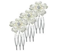 VINTORKY 3pièces Peigne Cheveux Mariage Avec Fleur Lot Pour Coiffure Latérale De Mariée Accessoire Cheveux Pour Femme Fille