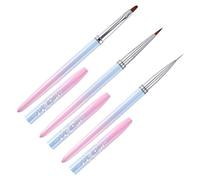 VINTORKY 3pièces Stylos De Dessin Pour Nail Art Pinceaux De Peinture Pour Accessoires De Manucure Professionnels
