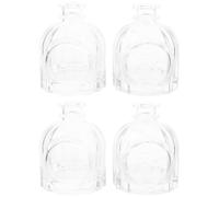 VINTORKY 4 Flacons Diffuseurs en Verre Transparent 100ml, Accessoires Décoratifs pour Huiles Essentielles, Rechargeables, pour Mariage et Festival