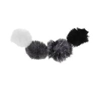 VINTORKY 4 pièces Microphone Windshield Covers Portable Lavalier Mic Protector Soft Furry Wind Muff For Outdoor Interview Live Streaming And Photography Compatible With Various Lapel Mics