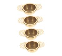 VINTORKY 4 Pièces passoire à thé en acier inoxydable porte feuille de thé pour tasse en maille d'acier inoxydable Doré