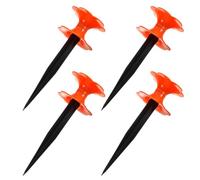 VINTORKY 4 pièces Support de Tuyau Arrosage avec roulettes Guide pour Pelouse Piquets Stables pour Jardin Installation Facile Direction Précise pour Arrosage Ciblé Lot de Orange et Noir