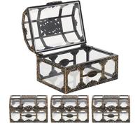 VINTORKY 4pcs Boîte à Bonbons de Mariage Style Pirate en Plastique Léger, Coffret Présent Vintage pour Engagement et Mariage, Boîte D'emballage pour Chocolats et Petits Objets