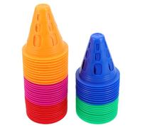 VINTORKY 50 pièces Cônes de Marquage pour Roller Skating de Couleurs Cônes Souples pour Entraînement et Pratique Extérieur Prévention des Blessures et Utilisation Polyvalente