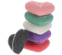 VINTORKY 6 pièces Éponges Visage Forme de Cœur Éponges Lavables Exfoliantes Douces pour Nettoyage Visage et Corps Adaptées à Types de Peau