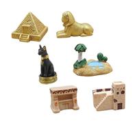 VINTORKY 6 Pièces Modèles Miniatures de Pyramides Égyptiennes Décoration de Bureau Figurines Architectures Anciennes pour Créer pour Histoire