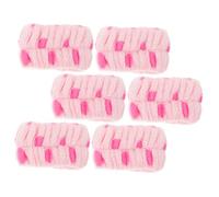 VINTORKY 6 Pièces nettoyer les bracelets lingette demaquillante lingettes démaquillantes Bandeau de bain élastique bracelet bracelets de lavage de voyage bracelets absorbant l'eau flanelle
