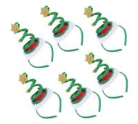 VINTORKY 6 Pièces Serrage-têtes de Noël Vert en Tissu Léger et Anti-décoloration pour Garçon et Filles et Adultes, Accessoires Capillaires Festifs pour Photographie et Cosplay