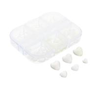VINTORKY 6grilles Breloques Pour Ongles Forme De Cœur Transparentes Résine Pour Diy Nail Art Boîte De Bricolage Portable
