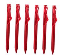 VINTORKY 6pièces Lot de Piquets De Tente pour Camping Plein Air Fabriqués Alliage Aluminium Conception Multi-Dents pour Ancrer Tentes Et Auvents