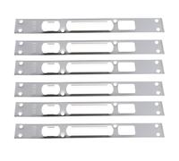 VINTORKY 6pièces Plaque de Renfort Fer pour Gâche de Porte Protection Serrure Anti-effraction Remplacement Plaque de Sécurité pour Huisserie Intérieure et Extérieure Installation Facile