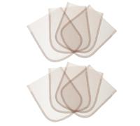 VINTORKY 8pcs Bonnet en Dentelle Marron pour Fabrication et Réparation de Postiche, Filet en Tissu Solide Couche Invisible, Accessoire Essentiel pour Postiche Wig Making