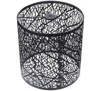 VINTORKY Abat-jour en Fer Motif Creux Sculpté pour Lampe E27, Design Moderne, Adapté pour Bureaux et Chambres, Grand Abat-jour Noir Élégant