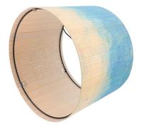 VINTORKY Abat-jour Léger et Solide Impression Aquarelle Dégradée Bleu en Bambou Décoration Maison Unique et Atmosphère Chaleureuse pour Lampe de Table