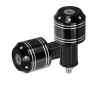 VINTORKY Accessoires D'extrémité de Guidon de Moto en Alliage D'aluminium Noir, Réducteurs de Vibrations Anti-Chute pour Conduite Hors-Piste, Lot de 2 Pièces