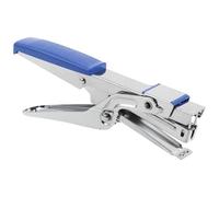 VINTORKY Agrafeuse portative, agrafeuse de bureau robuste de type pince pour agrafes n° 10, capacité de 10 feuilles pour documents scolaires (bleue)