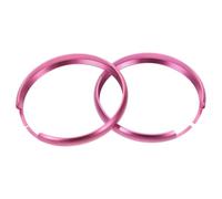 VINTORKY Anneau de Protection pour Télécommande de Voiture en Alliage D'aluminium, Lot de 2 Pièces, Compatible Clés Mini, Couleur Rose Foncé, Accessoire Décoratif et Fonctionnel